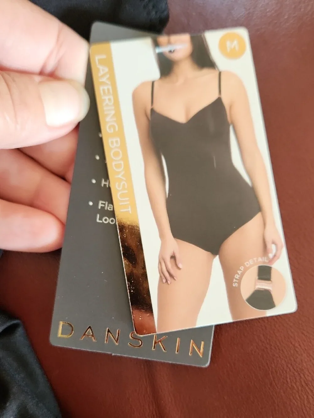 Danskin Black Shaping Bodysuit with Adjustable Straps Sz M - NWT - Picture 2 of 9